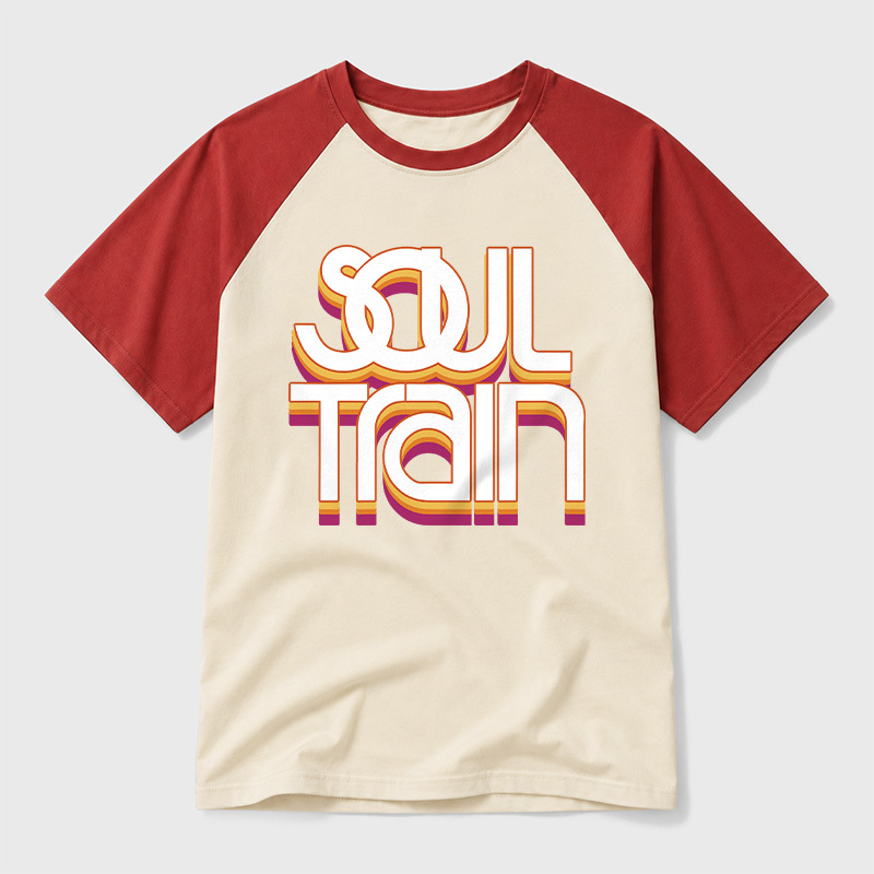 Vintage Soul Train Geek Retro Raglan T-Shirt