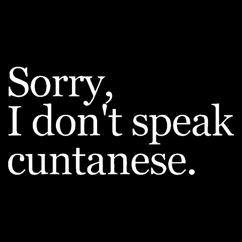 Sorry, I Dont Speak Cuntanese Geek T-Shirt