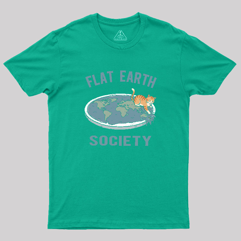 Cat Edge of the World Geek T-Shirt