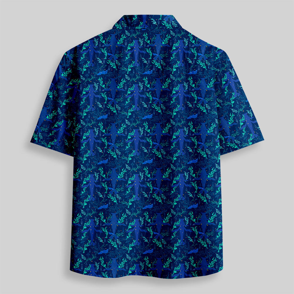 Dream Sea Scifi Button Up Pocket Shirt