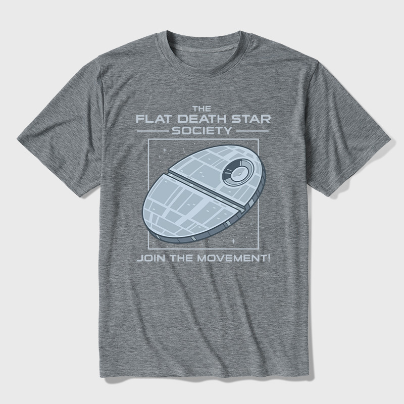 The Flat Death Star Society Ultra Soft Heather Tee