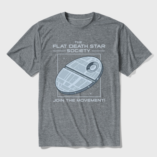 The Flat Death Star Society Ultra Soft Heather Tee