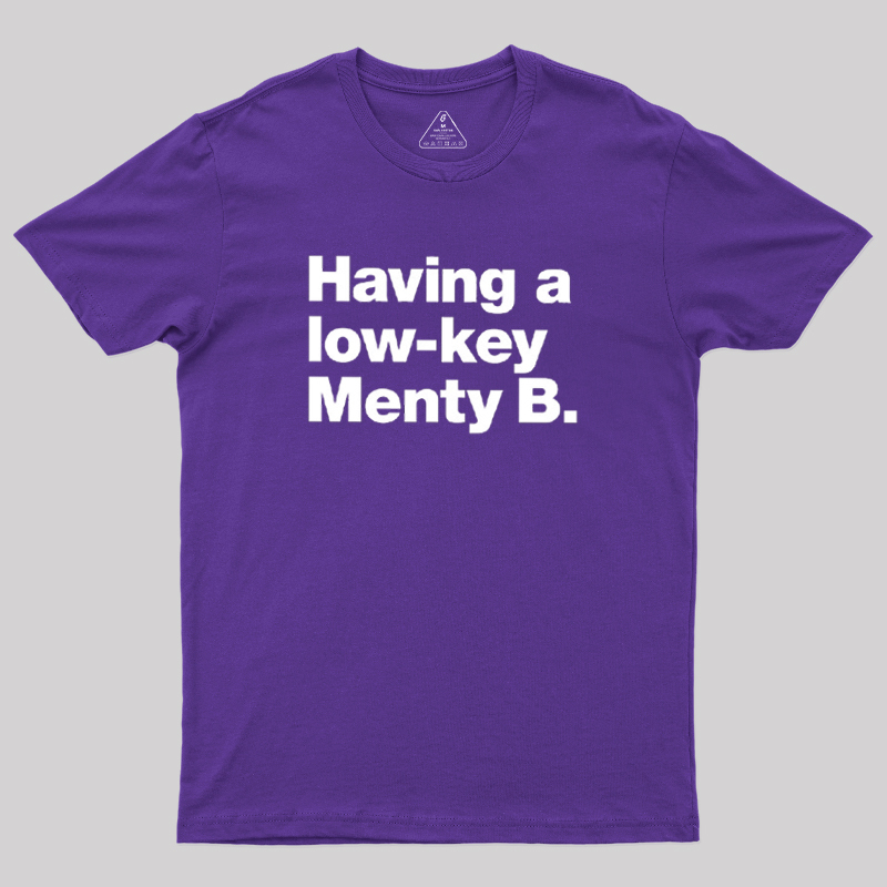 Having a low-key Menty B Geek T-Shirt