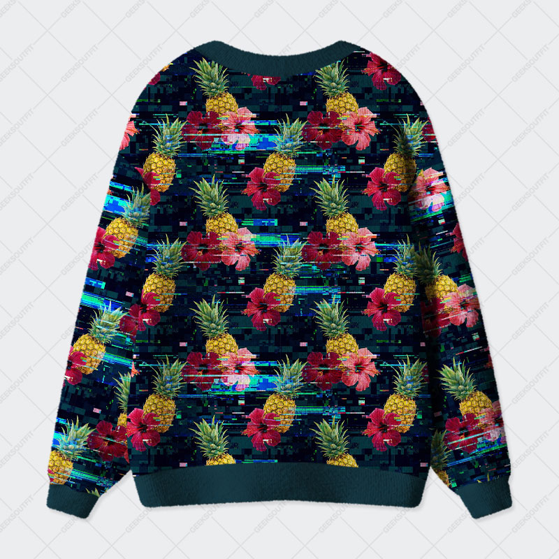 Tropic Glitch Geek Ugly Cardigan Sweaters 