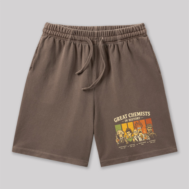 Great Chemists In History Geeky Washed Shorts