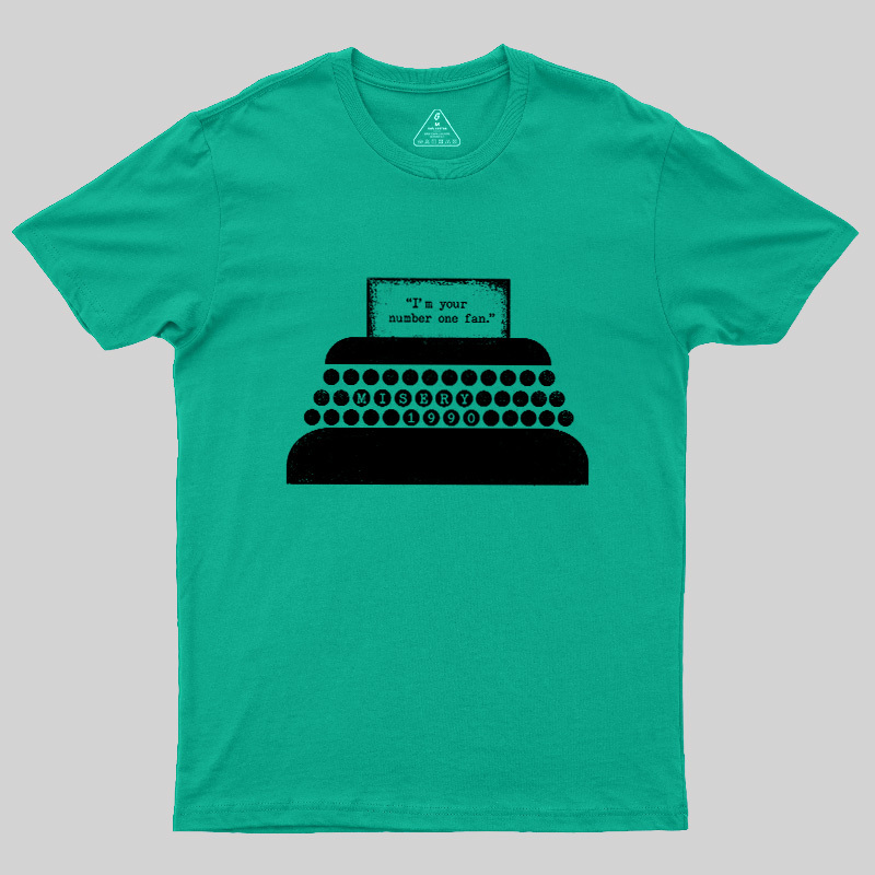 Number One Fan Retro Typewriter Geek T-Shirt