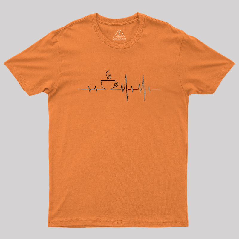Coffee Heartbeat Geek T-Shirt