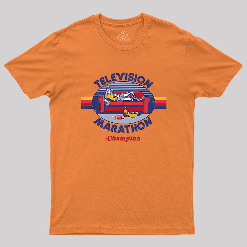 Television Marathon Champion Geek T-Shirt