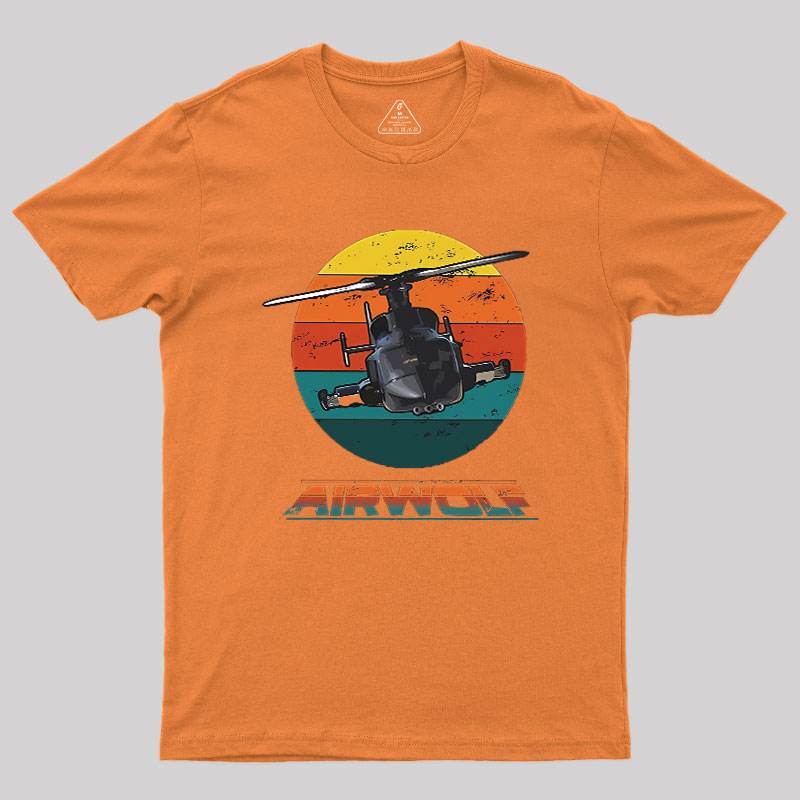 Airwolf Sunset 1980s Retro Geek T-Shirt