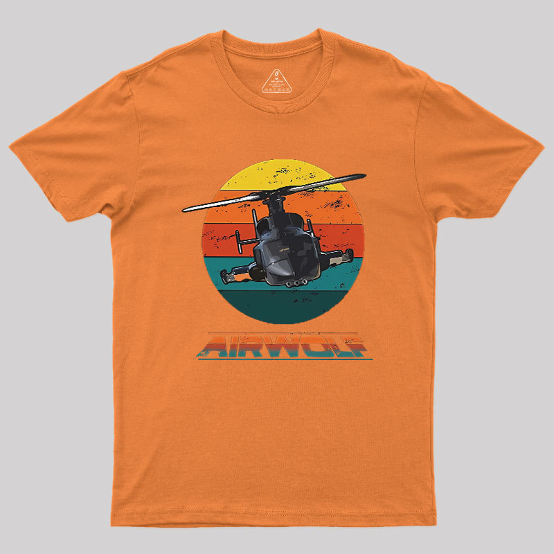 Airwolf Sunset 1980s Retro Geek T-Shirt