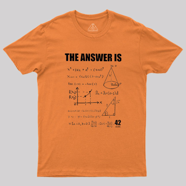 42 The Answer To Life The Universe Geek T-Shirt