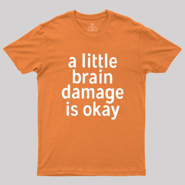 A Little Brain Damage Is Okay Geek T-Shirt