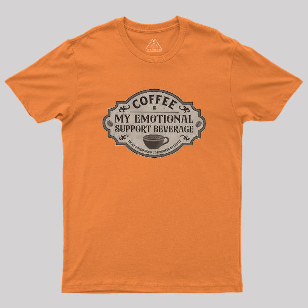 My Emotional Support Beverage Remix Geek T-Shirt