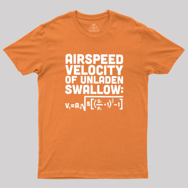 Airspeed Velocity of an Unladen Swallow Geek T-Shirt