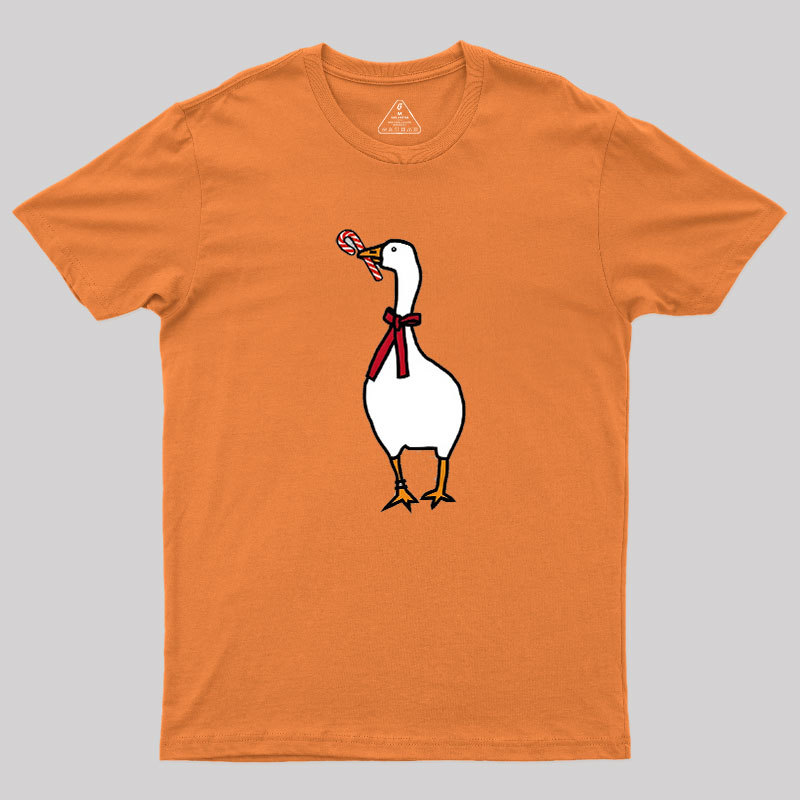 Silly Goose with Candy Cane Geek T-Shirt