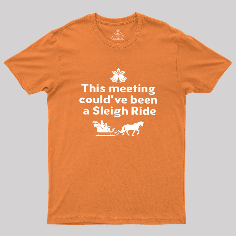 This Meeting Could Have Been A Sleigh Ride Geek T-Shirt