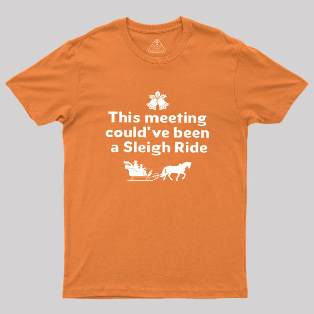 This Meeting Could Have Been A Sleigh Ride Geek T-Shirt
