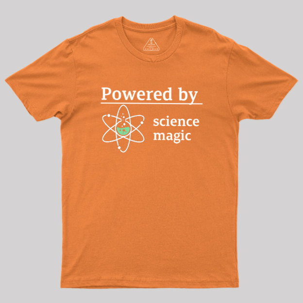 Powered By Science Magic Geek T-Shirt