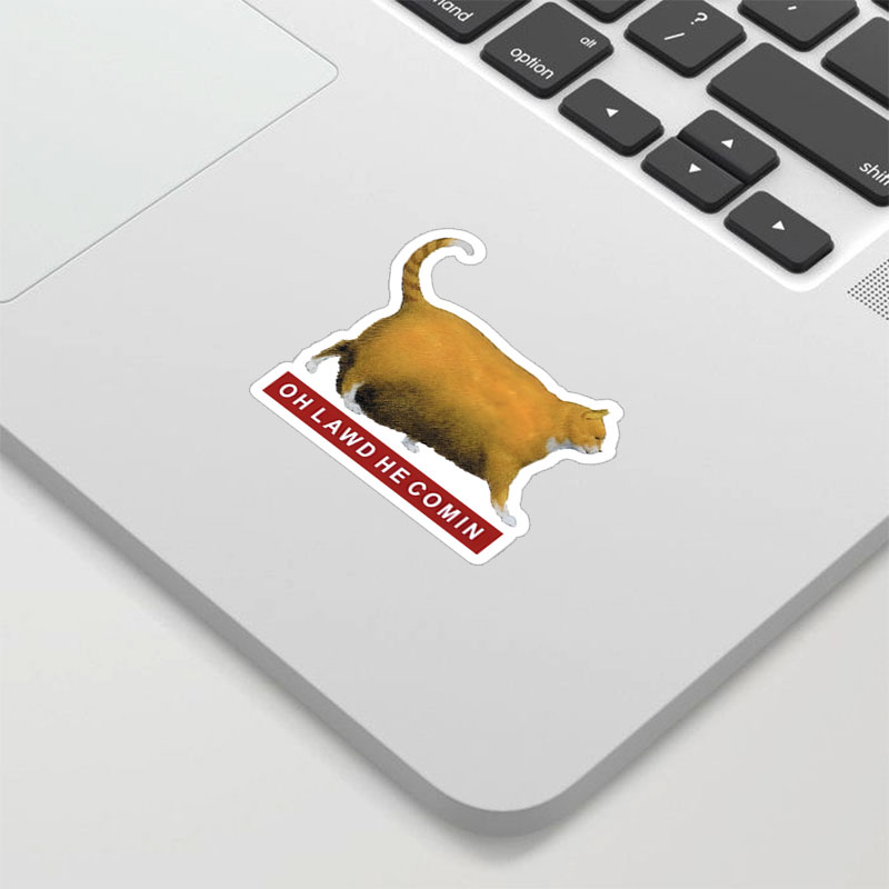 Oh Lawd He Comin Funny Geek Sticker