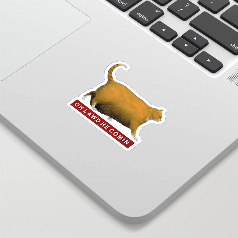 Oh Lawd He Comin Funny Geek Sticker