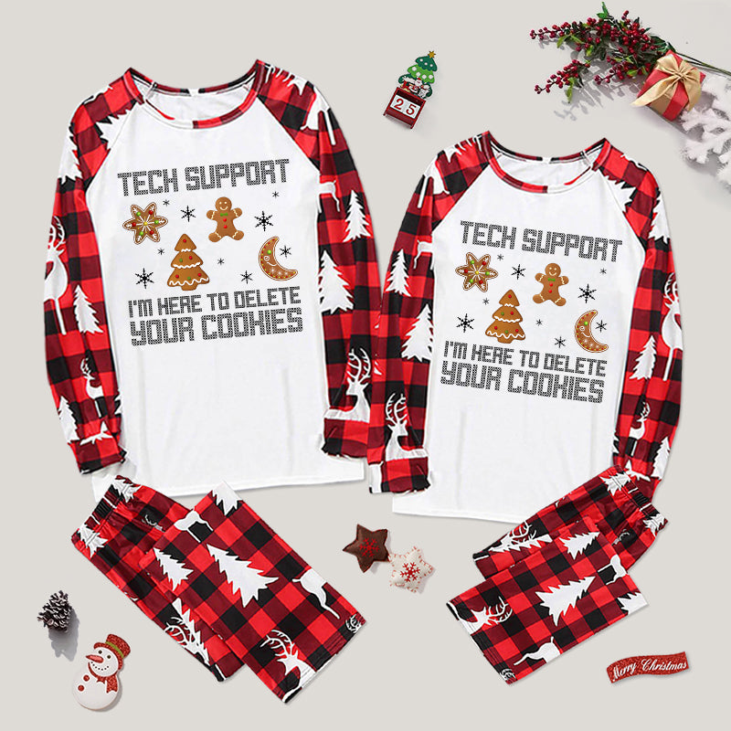 Funny Christmas Tech Support Computer Programmer Couple Pajama Set