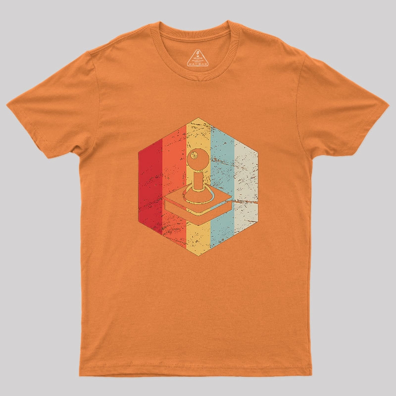 Vintage Arcade Joystick Icon Geek T-Shirt
