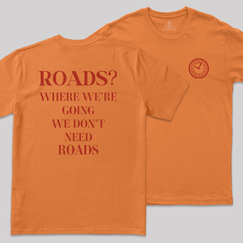 Roads Front and Back Printed Geek T-Shirt