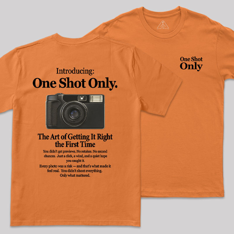 One Shot Only Front and Back Printed Geek T-Shirt