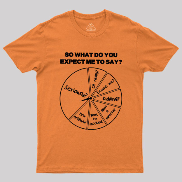 What Do You Expect Me To Say Geek T-Shirt
