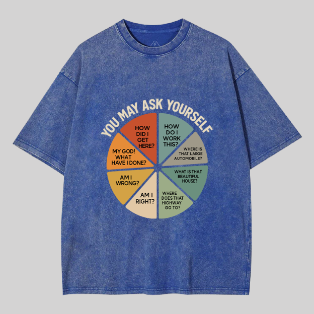 You May Ask Yourself Geek Washed T-shirt
