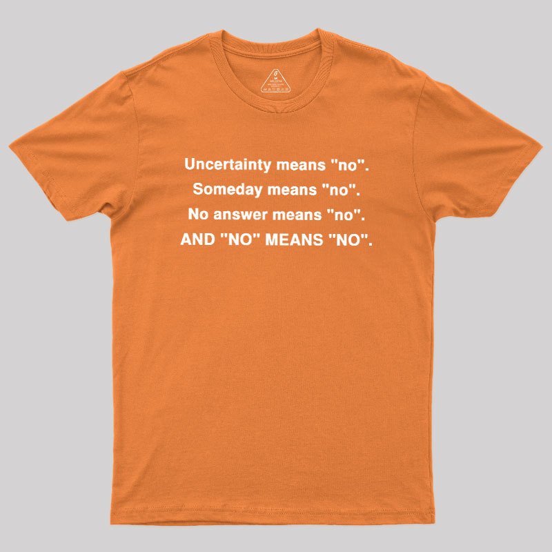 No Means No Geek T-Shirt