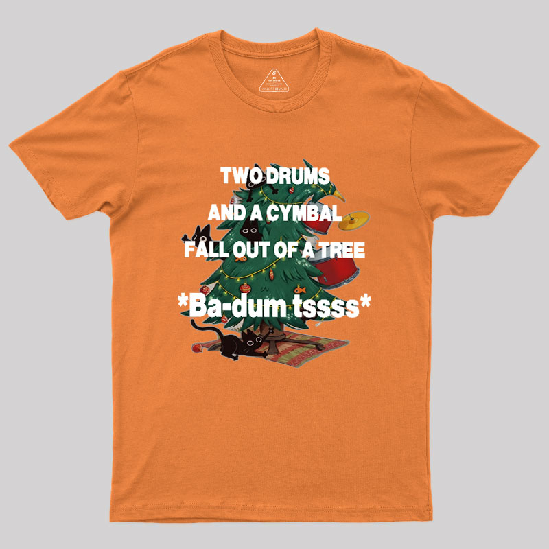 Badum tssss Humour Christmas Geek T-Shirt