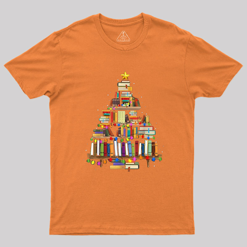 Book Tree Christmas Geek T-Shirt