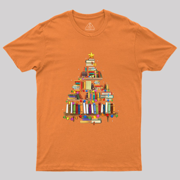 Book Tree Christmas Geek T-Shirt