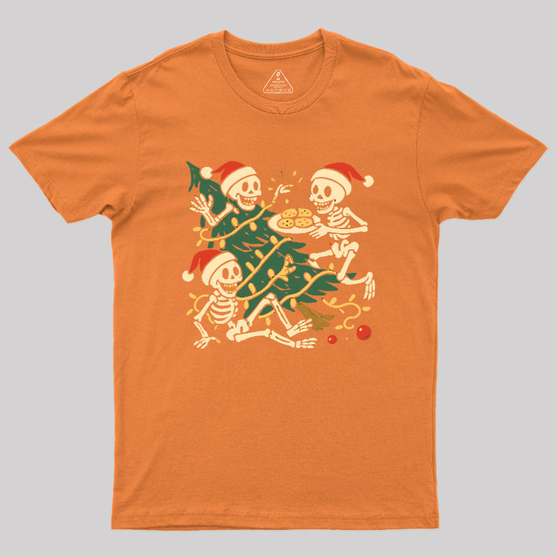 Skeleton Cookie Christmas Chaos Geek T-Shirt