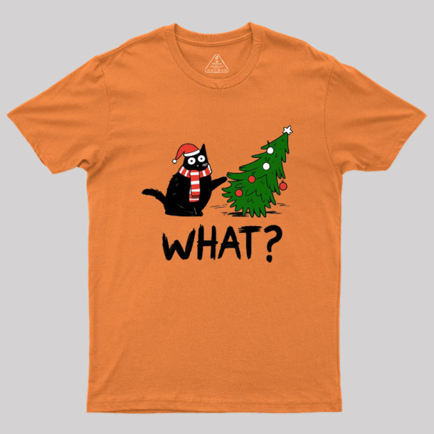 Christmas Cat What Geek T-Shirt