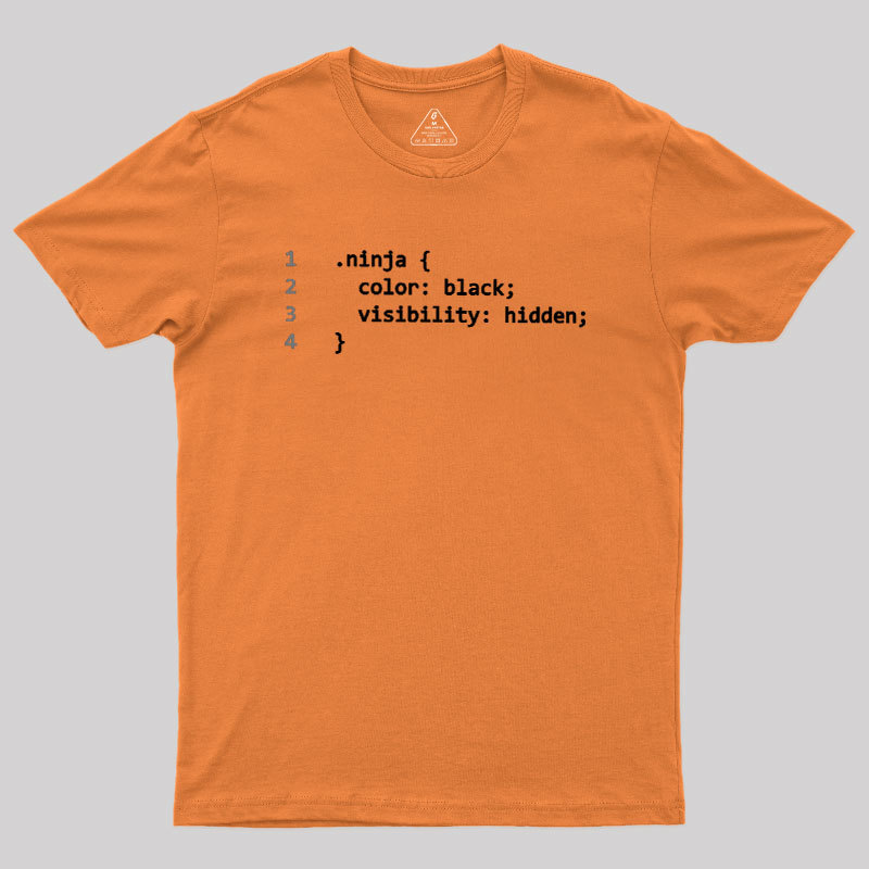 CSS Coding Ninja Geek T-Shirt