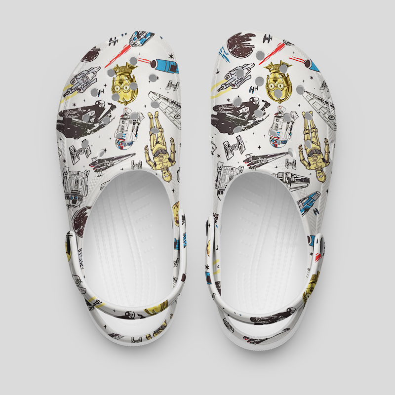 Galactic Heroes Journey Geek Rubber Clogs