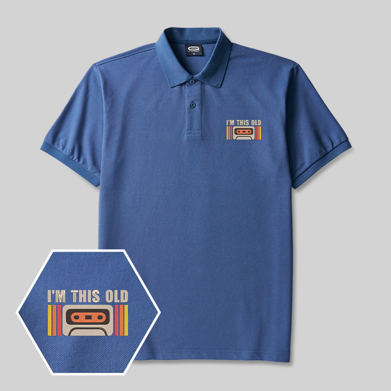 I‘m This Old Geek Embroidered Polo Shirts