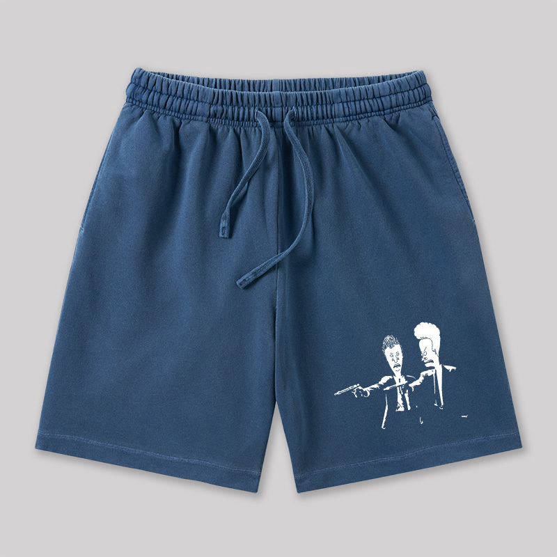 Beavis And Butthead Pulp Fiction Geeky Washed Shorts