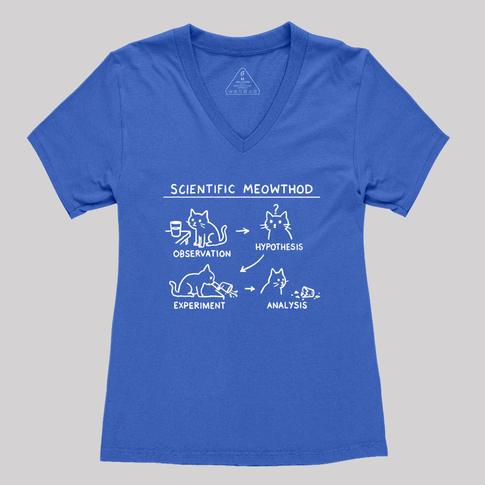 Scientific Meowthod Geek Women's V-Neck T-shirt