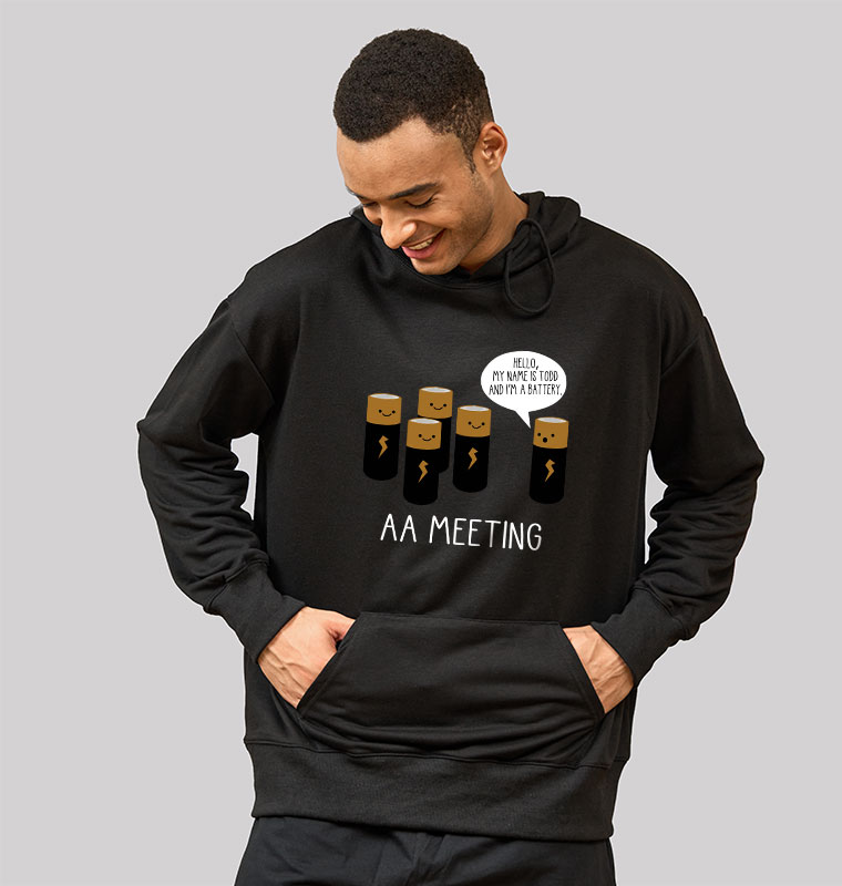 AA MEETING Geek Hoodie