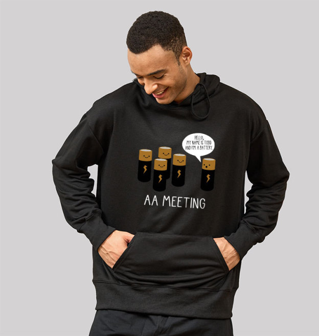 AA MEETING Geek Hoodie
