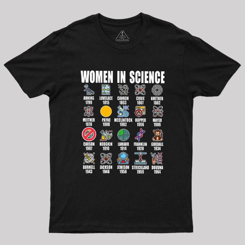 Geeksoutfit Women in Science Geek T-Shirt for Sale