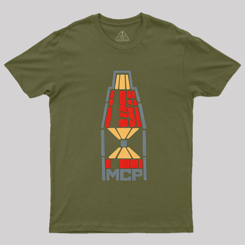Block Space Rocket Coding Geek T-Shirt