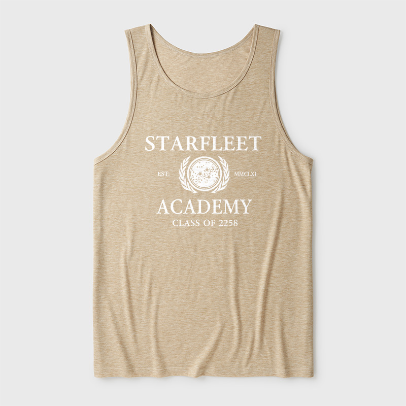 Starfleet Acadmey Class Of 2258 White Ultra Soft Heather Tank