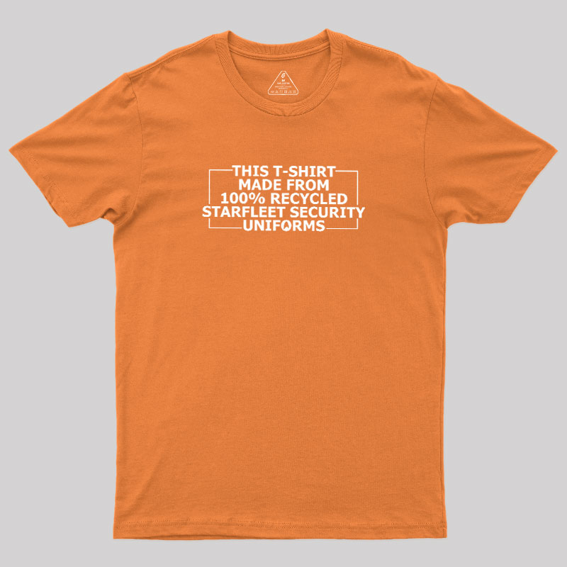 100% Recycled Space Uniforms Geek T-Shirt