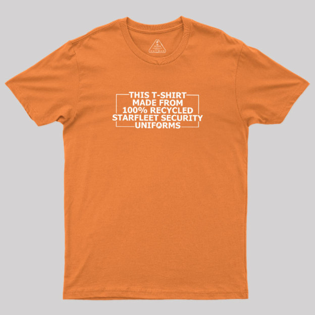 100% Recycled Space Uniforms Geek T-Shirt