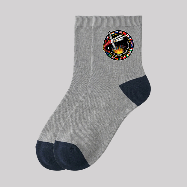 Astro Mission Badge Geek Cotton Daily Socks