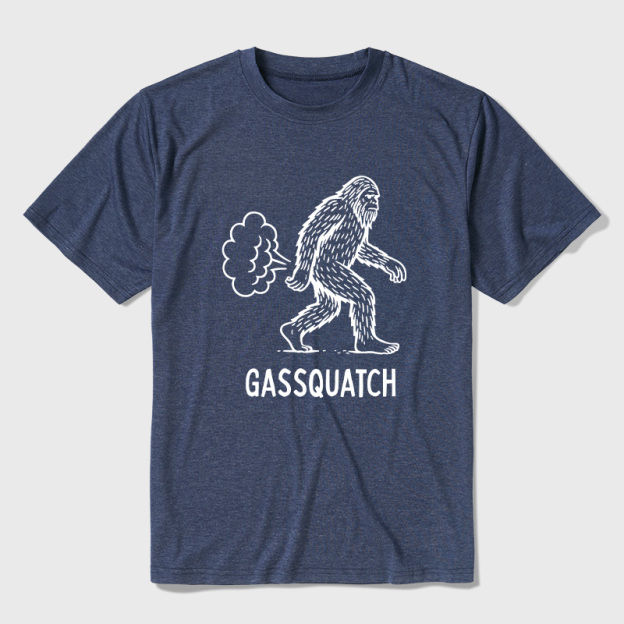 Gassquatch Funny Bigfoot Ultra Soft Heather Tee